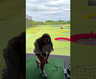 THIS CLOSE to a slam dunk!!!!!!! 🤯🔥 #shorts #golf #golfgirl #golfshot #golfswing