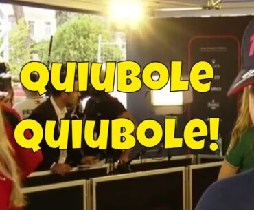 Checo Perez da entrevista y mujer comunicologa de Leclerc  se emociona en Baku Azerbaiyan GP