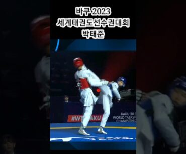🏆[걸고 점프 뒤후리기로 카운터 날려버리는 🇰🇷천재 박태준🇰🇷] 당신은 천재입니까? 작가입니까? #shorts #박태준금메달#세계선수권