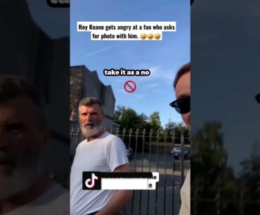 Roy Keane gets angry at a fan who asks for a photo with him. 🤣 #shorts