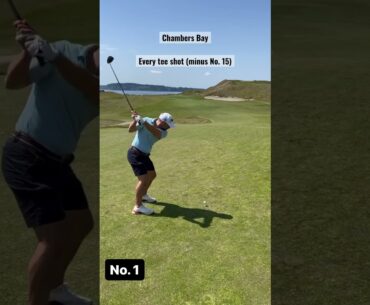 Chambers Bay Golf Course: Every tee shot from my first time playing. | #golf #golfing #golftips