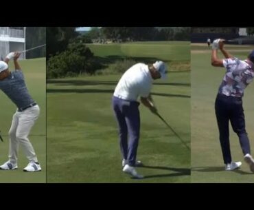 Rickie Fowler and Wyndham Clark , Xander Schauffele Golf Swing#golfswing #usopen2023 #leaderboard
