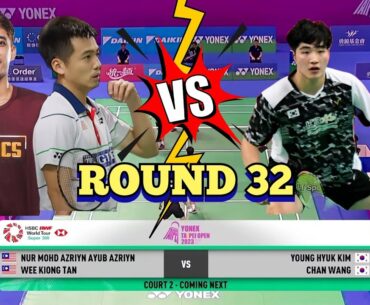 (R32)🇲🇾🌟AZRIYN AYUB-TAN WEE KIONG 🆚️ 🇰🇷YOUNG HYUK KIM-CHAN WANG👍👏🔥🤩‼️#taipeiopen2023
