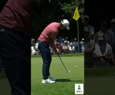 Clutch Putt Alert: Collin Morikawa's Par Saving 33 Footer at The Memorial Golf #Shorts