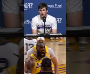 “I’m sure he was screaming” - HILARIOUS Austin Reaves Reaction To LeBron’s OT And-1! 😂 | #shorts