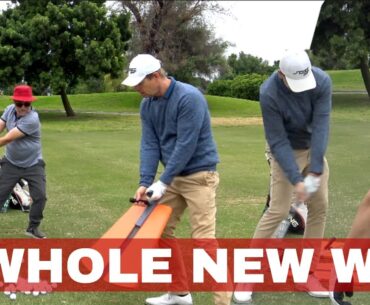 GOLF INVENTOR FLEW to SHOW this NEW INVENTION