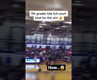 He made a FULL COURT SHOT FOR THE WIN 🏆😱 #shorts