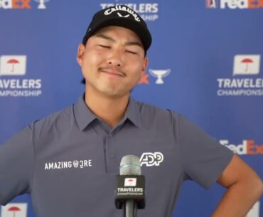 Min Woo Lee Thursday Press Conference 2023 Travelers Championship © PGA Tour
