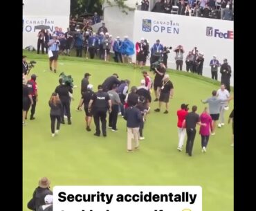Adam Hadwin TACKLED by security celebrating Nick Taylor's Canadian Open Win!!!