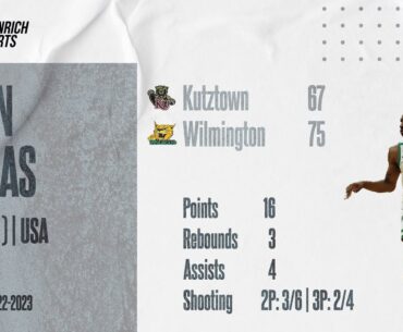 Justin Thomas #14 black (Kutztown vs Wilmington University | 2022/2023)