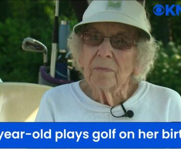 100-year-old golfer gets surprise birthday celebration at Alton golf course