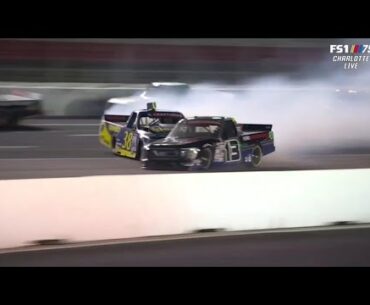 ZANE SMITH HAILIE DEEGAN CRASH - 2023 NC EDUCATION LOTTERY 200 NASCAR TRUCK SERIES AT CHARLOTTE