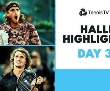 Tsitsipas Faces Jarry; Medvedev, Zverev & Shapovalov All Feature | Halle 2023 Highlights Day 3