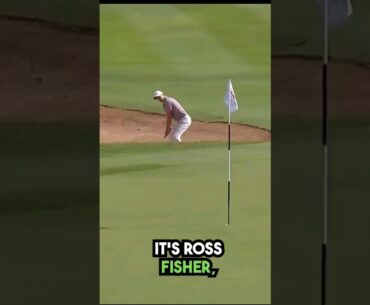 Ross Fisher great amazing bunker shot 🏌‍♂️⛳️ #golf #bunker #pgatour #pga #golfer #golflife #golfing