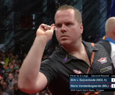 Dirk Van Duivenbode vs Mario Vandenbogaerde - czech darts open 2023 - second round