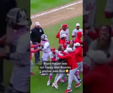 Bryce Harper was ready to take on the whole Rockies squad… #shorts