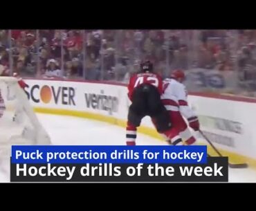 Puck protection drills for hockey