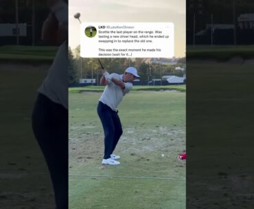Scottie Scheffler throws his driver at range post round at U.S. Open #usopen #pga #golf