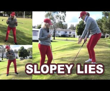How to play the 4 slopey lies. Ball above and below feet and both sidehill lies.