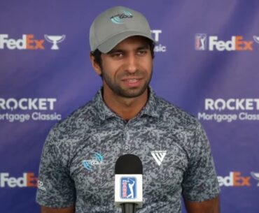 Aaron Rai Thursday Flash Interview 2023 Rocket Mortgage Classic