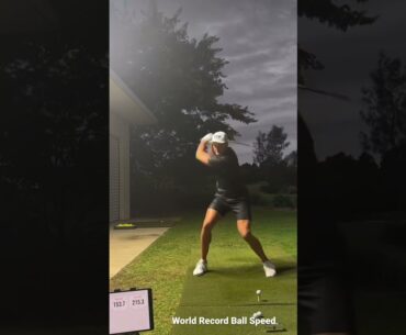 NEW World Record ball speed 240.8mph #forward #golf #golfswing #goforward #golfer #worldrecord