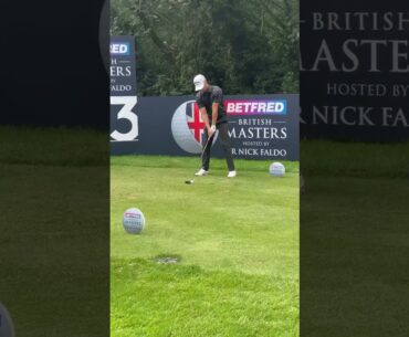 Daniel Gavins hitting 3 wood during the 2023 British Masters #golf #golfswing
