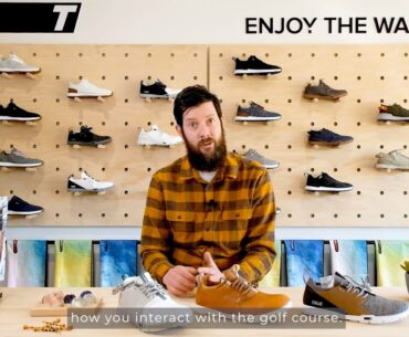 Connect to the course with Zero Drop golf shoes