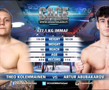 CAGE 58: Kolehmainen vs Abubakarov  (Complete MMA Fight)