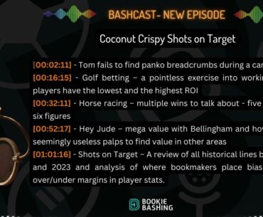 Coconut Crispy Shots on Target: Betting Podcast - The BashCast 205