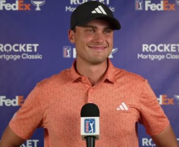 Ludvig Aberg Friday Flash Interview 2023 Rocket Mortgage Classic