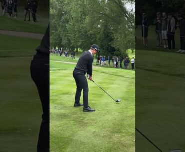 Thorbjorn Olesen hitting driver during the 2023 British Masters #golf #golfswing