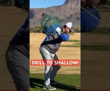 CRAZY Drill To Shallow Out Your Downswing (Weird But WORKS!) #golf #shorts