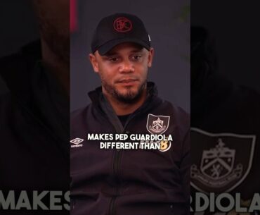 Vincent Kompany explains why Pep Guardiola is DIFFERENT from other managers 🧠 #shorts #football