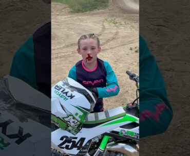 Just livin’ the dream! 🩸😳🤣 #girlsrace #moto #mx #motocross #dirtbike #dirtbikes #livinthedream