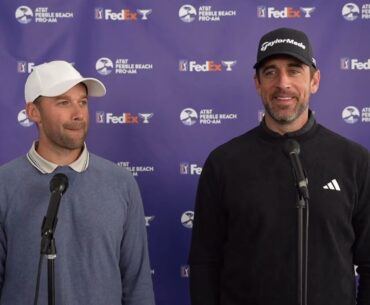 Ben Silverman & Aaron Rodgers Sunday Flash Interview 2023 AT&T Pebble Beach Pro Am · Round 3