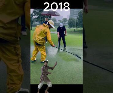 Chinese billionaire before and after golf