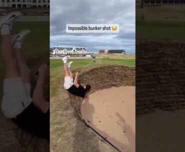 Impossible bunker shot and fail 😂🙈 #golf #shorts