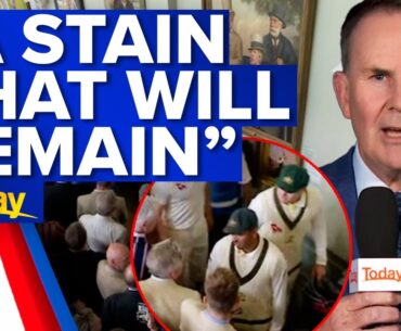 Anger arises over British fans booing and ‘tripping’ Aussie Ashes team | 9 News Australia