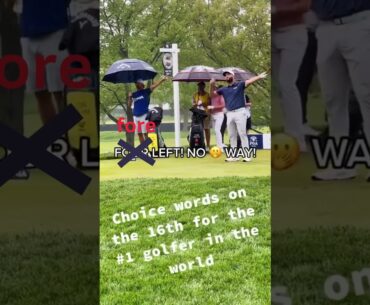 Jon Rahm Gets ANGRY! after bad tee shot #oakhill #pga #jonrahm #shorts