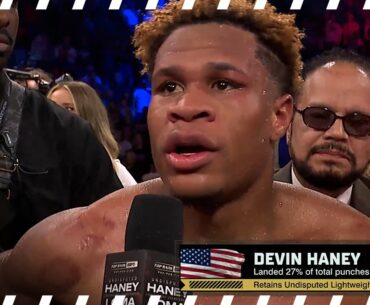 Devin Haney Reacts To Beating Loma and Keeping All the Belts | POST-FIGHT INTERVIEW