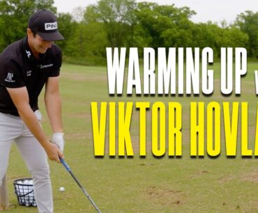 Warming Up With Viktor Hovland