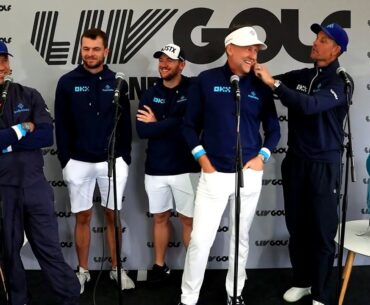 LIV Golf London: Ian Poulter, Lee Westwood, Henrik Stenson, Sam Horsfield, and Laurie Canter presser