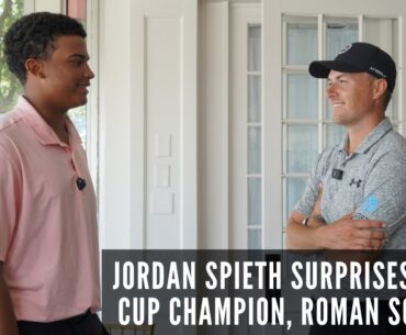 Jordan Spieth surprises Underrated Golf Tour's Curry Cup champion, Roman Solomon