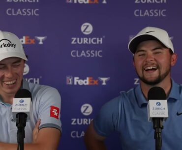 Alex Fitzpatrick and Matt Fitzpatrick Thursday Flash Interview 2023 Zurich Classic of New Orleans