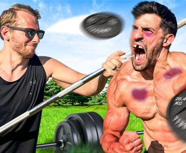 Brutally Beat with a 45 POUND Barbell *BONE BRUISING*