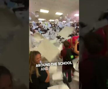 These students threw papers all over their high school 😱