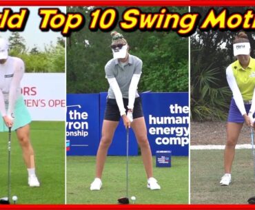 Amazing Driver Slow Motion Swings of LPGA Top 10ㅣFront View