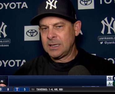 Aaron Boone on 10-4 win, series win in OAK
