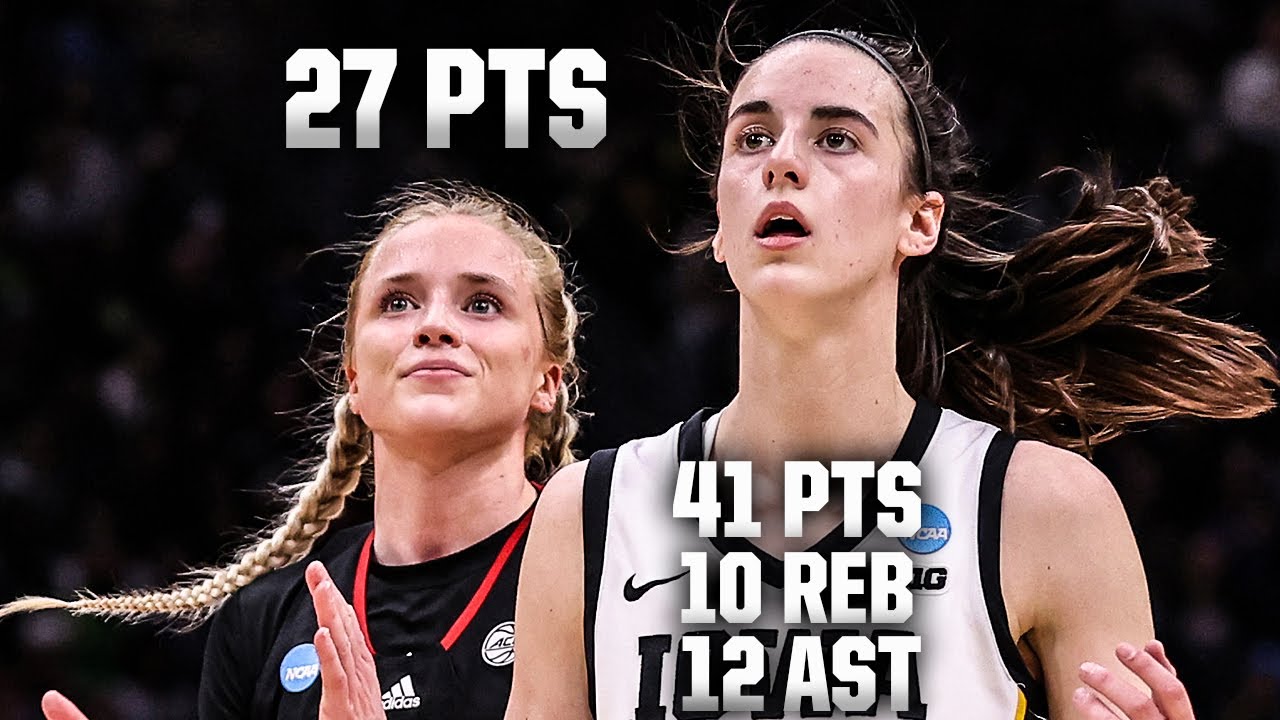 Hailey Van Lith (27 PTS) & Caitlin Clark (41-10-12) battle it out for a Final Four spot 😳👀 Hailey Van Lith (27 PTS) & Caitlin Clark (41-10-12) battle it out for a Final Four spot 😳👀
