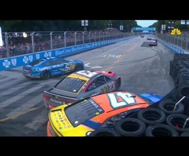 BUBBA WALLACE RICKY STENHOUSE JR CRASH - 2023 GRANT PARK 220 NASCAR CUP SERIES AT CHICAGO